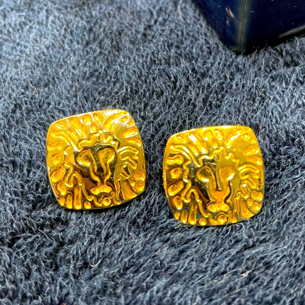 Vintage Anne Klein lion earrings